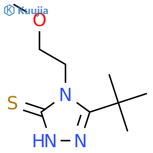 5-tert-butyl-4-(2-methoxyethyl)-4H-1,2,4-triazole-3-thiol structure