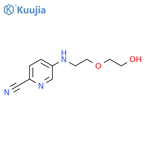 5-{2-(2-hydroxyethoxy)ethylamino}pyridine-2-carbonitrile structure