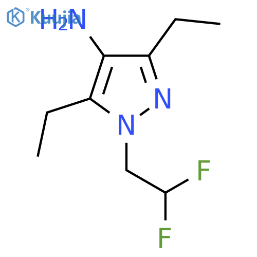 1-(2,2-difluoroethyl)-3,5-diethyl-1H-pyrazol-4-amine structure
