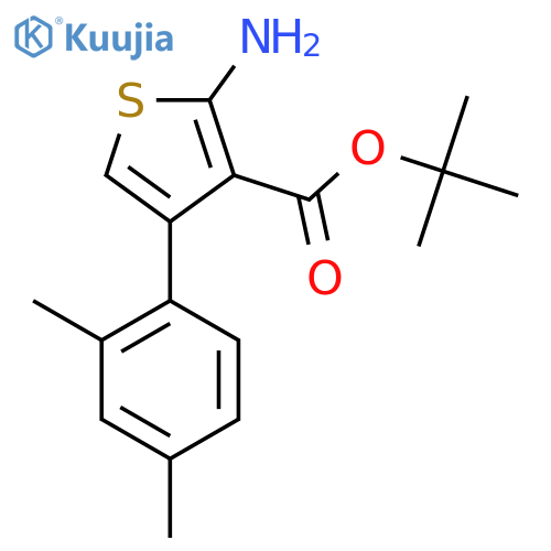 Tert-butyl 2-amino-4-(2,4-dimethylphenyl)thiophene-3-carboxylate structure