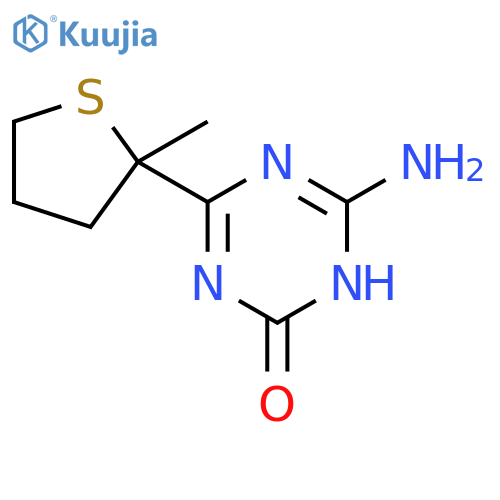 1,3,5-Triazin-2(1H)-one, 6-amino-4-(tetrahydro-2-methyl-2-thienyl)- structure