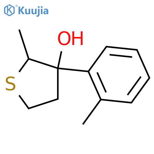 2-methyl-3-(2-methylphenyl)thiolan-3-ol structure