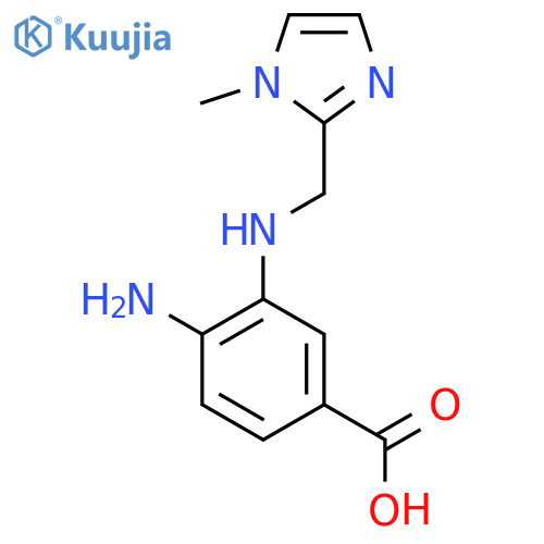 4-amino-3-{(1-methyl-1H-imidazol-2-yl)methylamino}benzoic acid structure