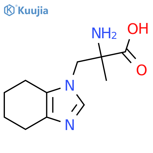 2-amino-2-methyl-3-(4,5,6,7-tetrahydro-1H-1,3-benzodiazol-1-yl)propanoic acid structure