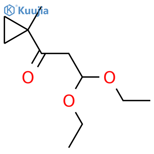 3,3-diethoxy-1-(1-methylcyclopropyl)propan-1-one structure