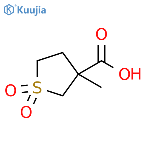 3-Thiophenecarboxylic acid, tetrahydro-3-methyl-, 1,1-dioxide structure