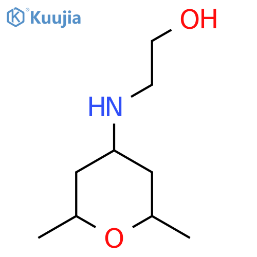 2-(2,6-dimethyloxan-4-yl)aminoethan-1-ol structure
