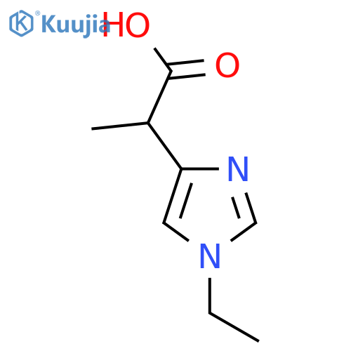 2-(1-Ethyl-1H-imidazol-4-yl)propanoic acid structure