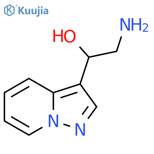 2-amino-1-{pyrazolo1,5-apyridin-3-yl}ethan-1-ol structure