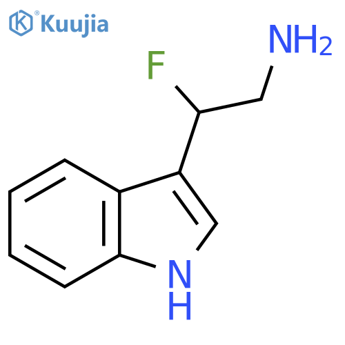 2-fluoro-2-(1H-indol-3-yl)ethan-1-amine structure