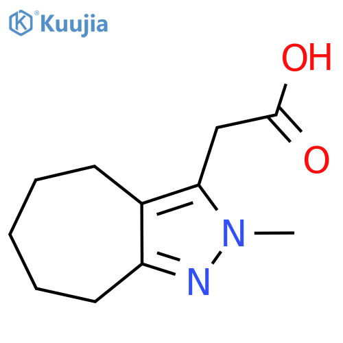 2-{2-methyl-2H,4H,5H,6H,7H,8H-cycloheptacpyrazol-3-yl}acetic acid structure