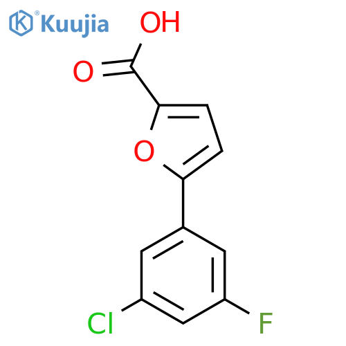5-(3-Chloro-5-fluorophenyl)furan-2-carboxylic acid structure