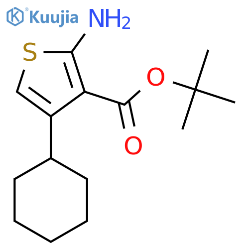 tert-butyl 2-amino-4-cyclohexylthiophene-3-carboxylate structure