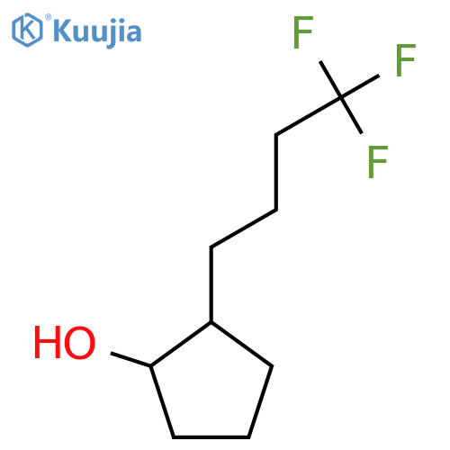 2-(4,4,4-trifluorobutyl)cyclopentan-1-ol structure