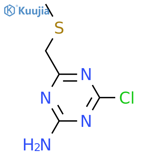 1,3,5-Triazin-2-amine, 4-chloro-6-[(methylthio)methyl]-  structure