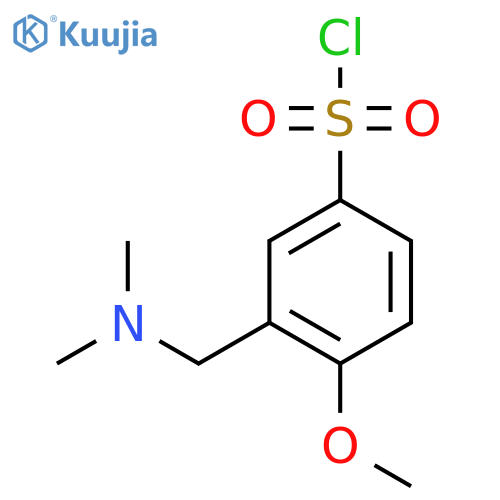 3-(dimethylamino)methyl-4-methoxybenzene-1-sulfonyl chloride structure