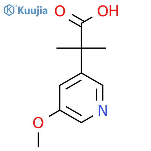 2-(5-Methoxypyridin-3-yl)-2-methylpropanoic acid structure