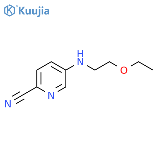 5-(2-ethoxyethyl)aminopyridine-2-carbonitrile structure