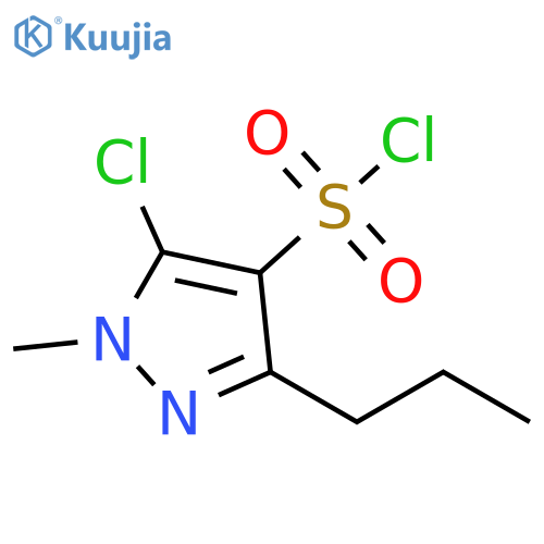 5-CHLORO-1-METHYL-3-PROPYL-1H-PYRAZOLE-4-SULFONYL CHLORIDE structure