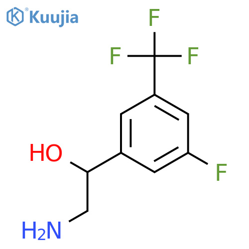 2-amino-1-3-fluoro-5-(trifluoromethyl)phenylethan-1-ol structure