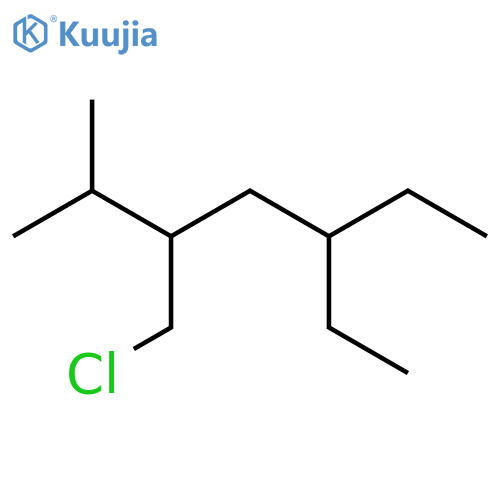3-(Chloromethyl)-5-ethyl-2-methylheptane structure