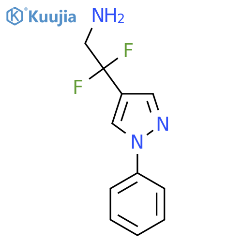 2,2-difluoro-2-(1-phenyl-1H-pyrazol-4-yl)ethan-1-amine structure