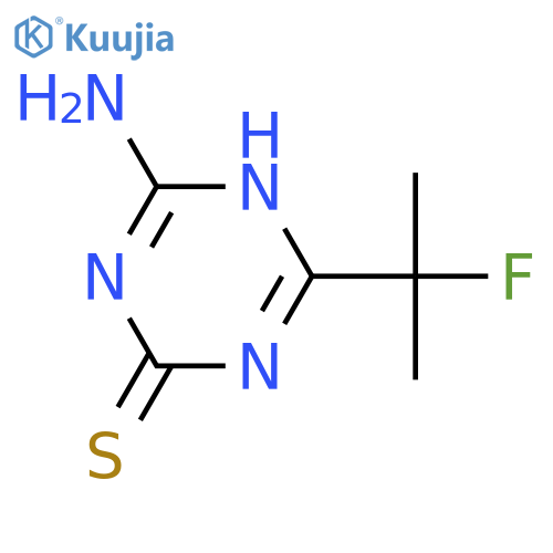 1,3,5-Triazine-2(1H)-thione, 6-amino-4-(1-fluoro-1-methylethyl)- structure