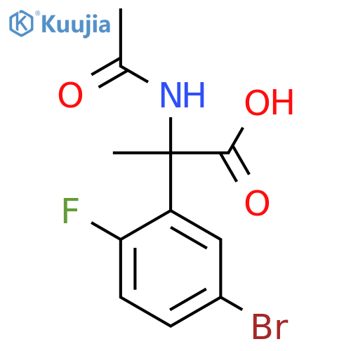 2-(5-bromo-2-fluorophenyl)-2-acetamidopropanoic acid structure