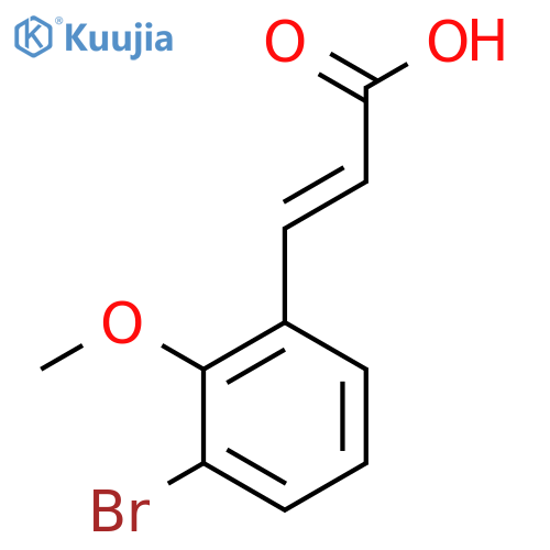 3-(3-bromo-2-methoxyphenyl)prop-2-enoic acid structure