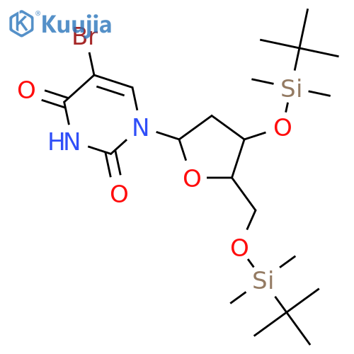 3',5'-Bis-O-(tert-butyldimethylsilyl)-5-bromo-2'-deoxyuridine structure