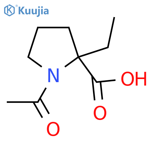 1-Acetyl-2-ethylpyrrolidine-2-carboxylic acid structure