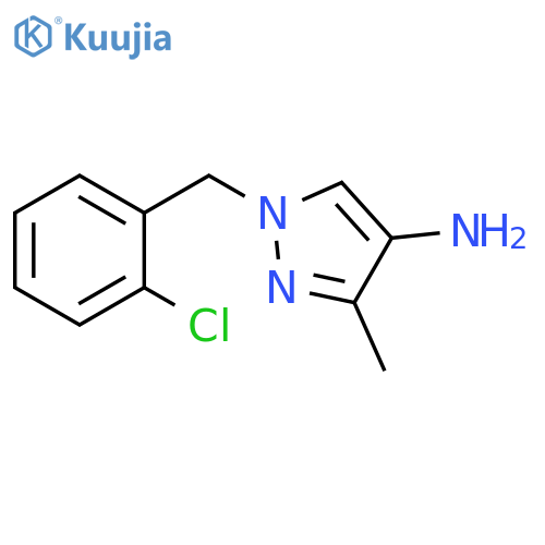 1-(2-chlorophenyl)methyl-3-methyl-1H-pyrazol-4-amine structure
