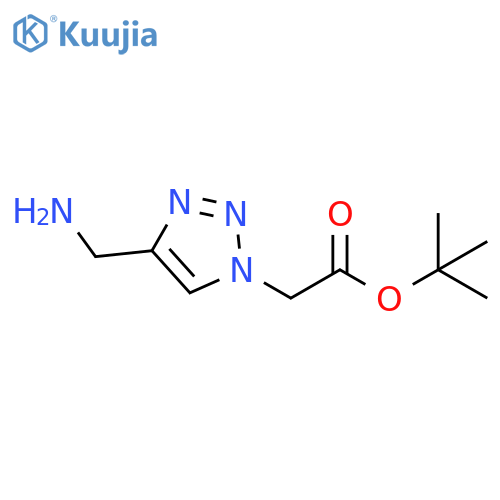 tert-butyl 2-4-(aminomethyl)-1H-1,2,3-triazol-1-ylacetate structure