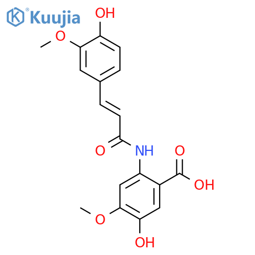 Benzoic acid,5-hydroxy-2-[[(2E)-3-(4-hydroxy-3-methoxyphenyl)-1-oxo-2-propen-1-yl]amino]-4-methoxy- structure
