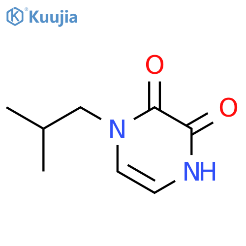 1-(2-methylpropyl)-1,2,3,4-tetrahydropyrazine-2,3-dione structure
