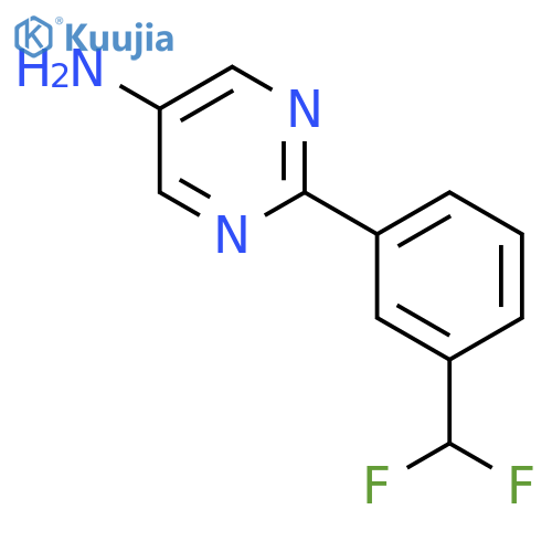 2-3-(difluoromethyl)phenylpyrimidin-5-amine structure