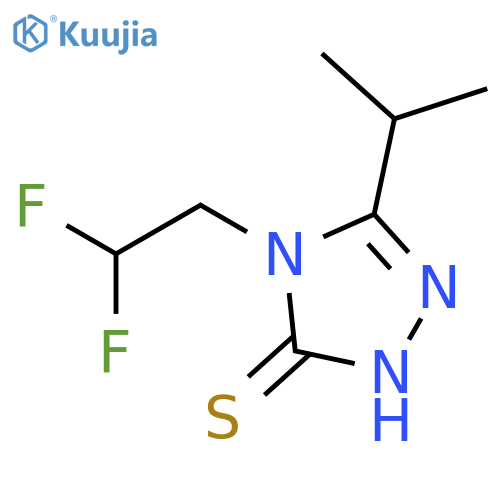 4-(2,2-Difluoroethyl)-3-propan-2-yl-1H-1,2,4-triazole-5-thione structure