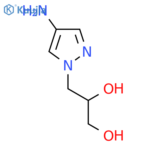 3-(4-Amino-1h-pyrazol-1-yl)propane-1,2-diol structure