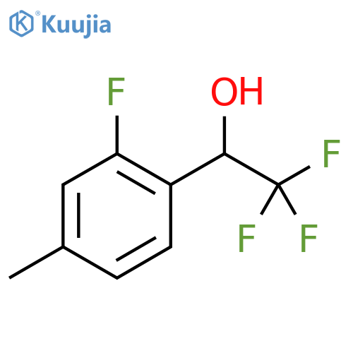 2,2,2-trifluoro-1-(2-fluoro-4-methylphenyl)ethan-1-ol structure