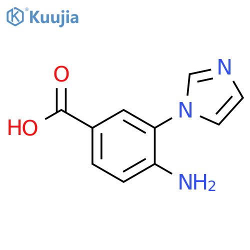 4-amino-3-(1H-imidazol-1-yl)benzoic acid structure