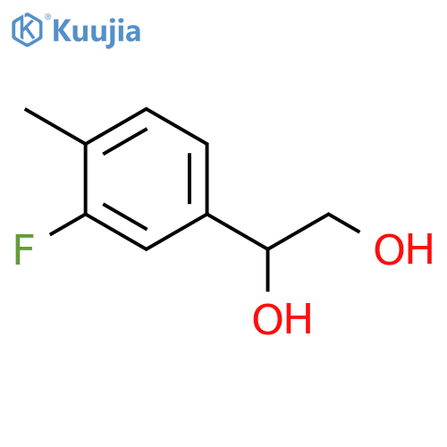 1-(3-fluoro-4-methylphenyl)ethane-1,2-diol structure