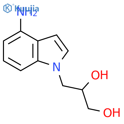 3-(4-amino-1H-indol-1-yl)propane-1,2-diol structure