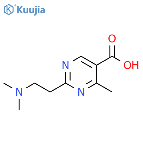 2-[2-(Dimethylamino)ethyl]-4-methyl-5-pyrimidinecarboxylic acid structure