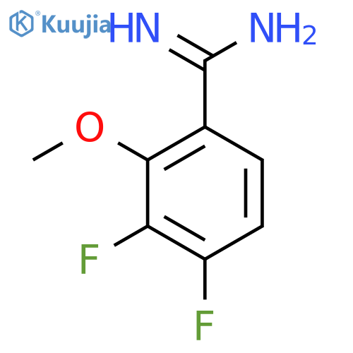 3,4-difluoro-2-methoxybenzene-1-carboximidamide structure