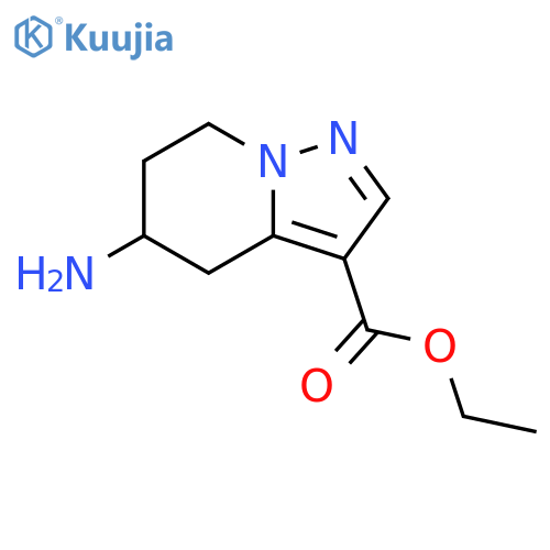 Pyrazolo[1,5-a]pyridine-3-carboxylic acid, 5-amino-4,5,6,7-tetrahydro-, ethyl ester structure