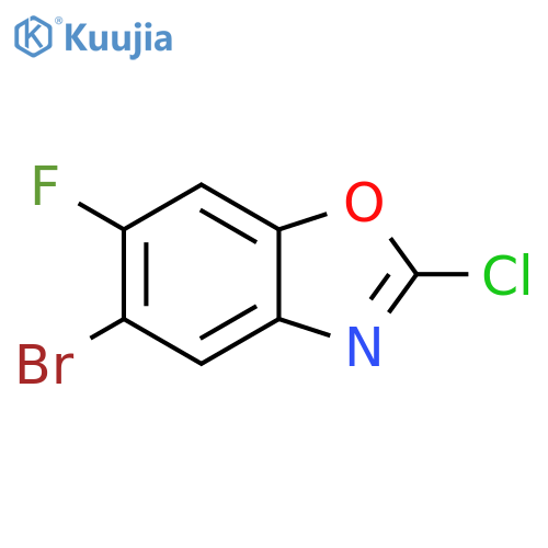 5-Bromo-2-chloro-6-fluoro-benzooxazole structure