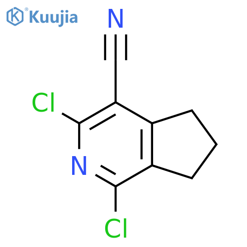 1,3-dichloro-5H,6H,7H-cyclopentacpyridine-4-carbonitrile structure