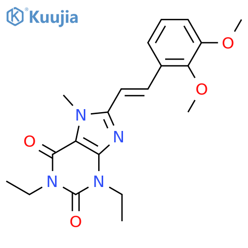 1H-Purine-2,6-dione,8-[2-(2,3-dimethoxyphenyl)ethenyl]-1,3-diethyl-3,7-dihydro-7-methyl-, (E)-(9CI) structure