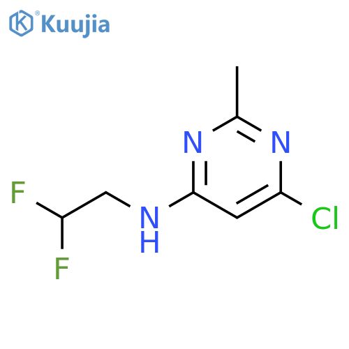 6-chloro-N-(2,2-difluoroethyl)-2-methylpyrimidin-4-amine structure