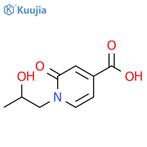 1-(2-hydroxypropyl)-2-oxo-1,2-dihydropyridine-4-carboxylic acid structure